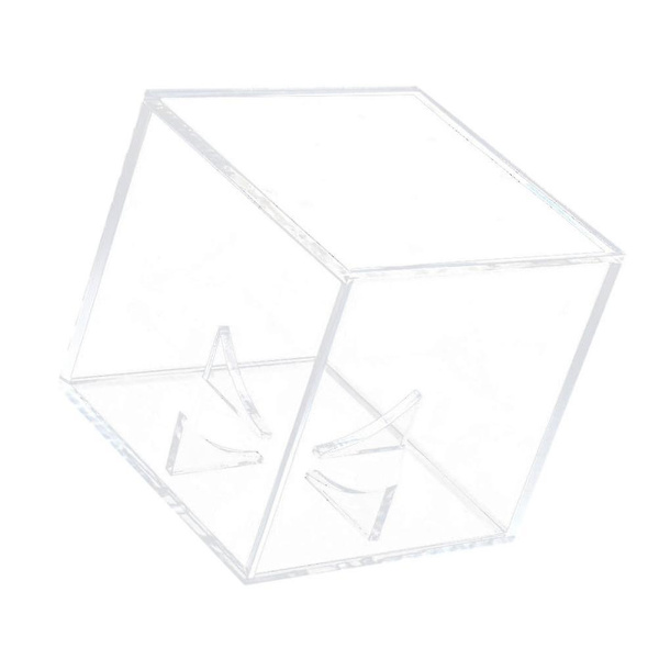 1 Stk Tennisbold Etui Transparent Kvadratisk Akryl Baseball Display Stativ Opbevaringsboks Holder Til Spiller Fan (FMY)