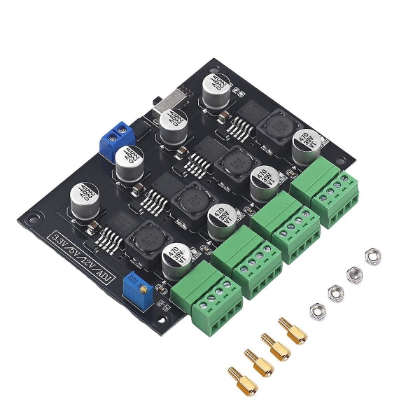 Lm2596 Multi Channel Switching Power Supply 3,3v/5v/12v/adj Justerbar spenningsutgangsstrømforsyning (FMY)