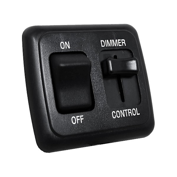12 Volt DC Dimmerbryter for LED, Halogen, Glødelampe - RV, Auto, Truck, Marine og Strip Lighti  (FMY) Black