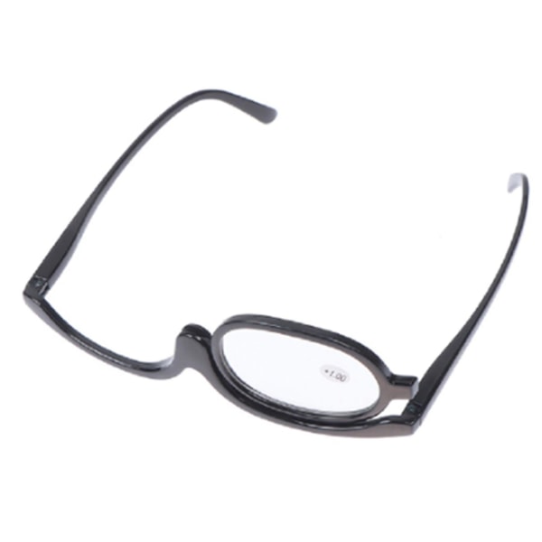 Kvinders ensidede makeup-briller Foldbare, drejelige makeup-læsebriller til kvinder Eye Makeup Tool (FMY) Black Frame 300