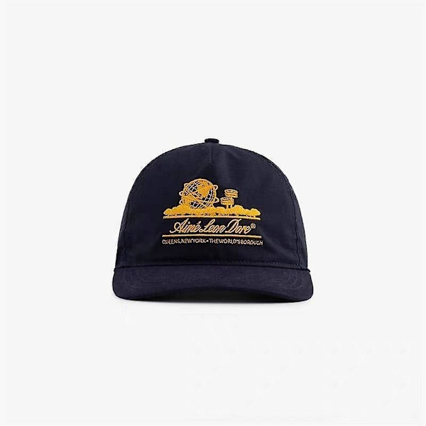 Aim Leon Dore Unisex Vintage Casual Enkel Böjd Brätte Justerbar Baseballkeps (FMY) Navy