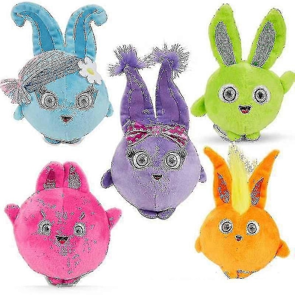 5 st/set Plysch Sunny Bunnies Gosedjur Mjuk Prydnadskudde Dekorationer Barn Födelsedagspresenter (FMY) Yellow-C
