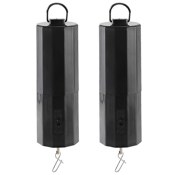 2 st. Vindspinnare Motor Hängande Display Motor Batteridriven Roterande Motor Flerfunktions för Wi  (FMY) Black