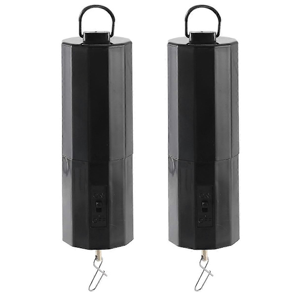 2 stk. Vindmølle Motor Hængende Display Motor Batteridrevet Roterende Motor Multi-Formål til Wi  (FMY) Black