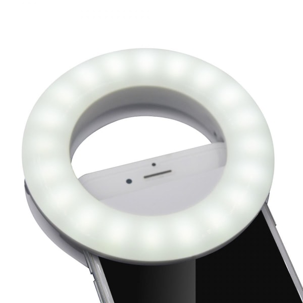 Selfie Light Ring Lights Led Circle Mini Light, laddningsbart 3 ljuslägen Makeup Fill Light Mobiltelefon Tablet Laptop Kamera (FMY)