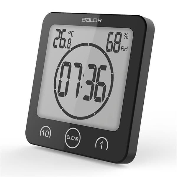 Duschklocka Vattentät, Digital Klocktimer Klocka Med Sugkopp (FMY)