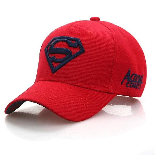 Kirjain Superman, rento ulkoilulippis, Snapback-lippikset (FMY) Red.Black Adjustable