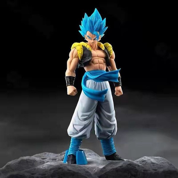 31cm Anime Dragon Ball Z Super Saiyan Blue Gogeta Pvc Actionfigur Modell Leksaker Skrivbordsdekoration Barn Födelsedagspresent  (FMY) no box