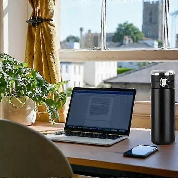 Termokopp, Termos, LCD-skjerm for kaffe, te, 420 ml (FMY)