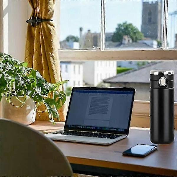 Termosmugg, Termos, LCD-display för Kaffe, Te, 420 ml (FMY)