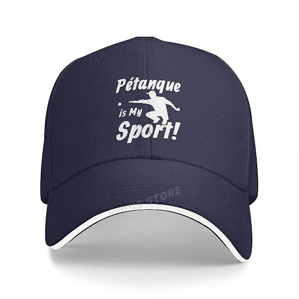 Petanque Boule Baseball Caps Kesämuoti Säädettävä Petanque On Minun Urheilulakit Huippulippalakki  (FMY) Navy Blue One Size