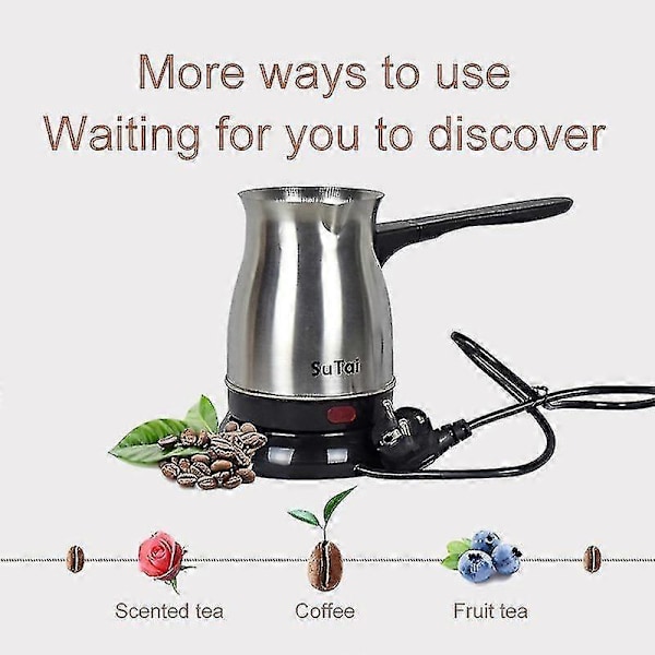 Sokany Elektrisk Kaffebryggare Mjölk Grekisk Turkisk Espresso Perkolator 800ml (FMY)