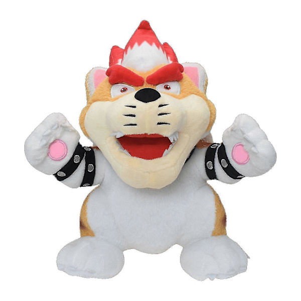 11\" Plysch Meowser Vit Bowser Koopa Fylld Djurdocka Plyschleksaker för Presentkollektion  (FMY)