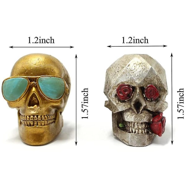 2st Mini Skull Mould Bil Vent Clip Dekor Luftfräschare Auto Ornament Decor (FMY)