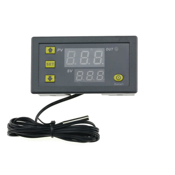 Digital temperaturregulator med hög noggrannhet Templarm Termostat DC 12v 20a Lcd för kylning Värmemätare (FMY)