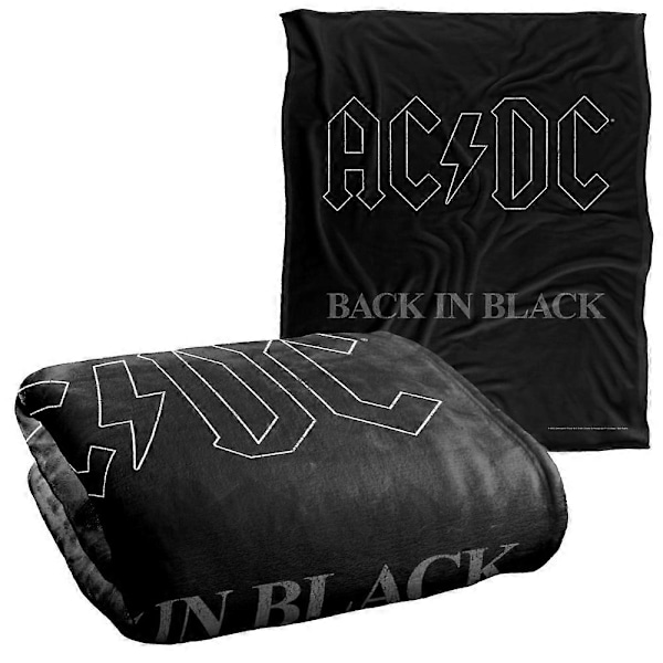 ACDC Teppe, Back in Black, Silkemyk Supermyk Throwascf419 (FMY) 60x50in 125x150cm