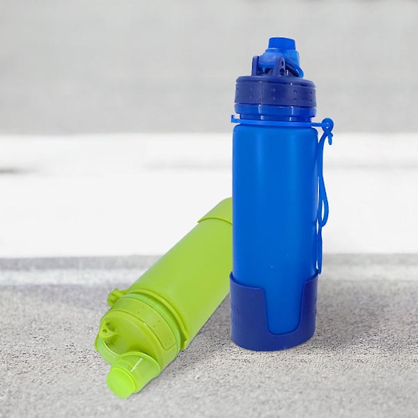 1 st 500 ml Sport Mjuk Vattenflaska Vikbar Flask (FMY) Blue