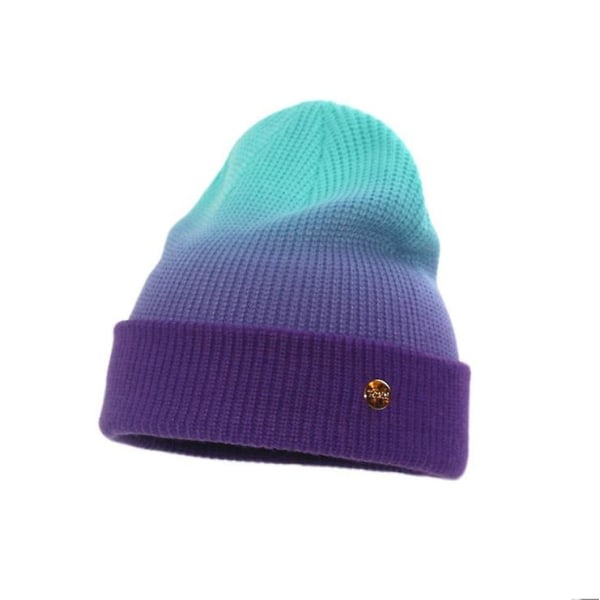 Soft Feel Gradient Color Stickad Vinter Beanie Hat (FMY)