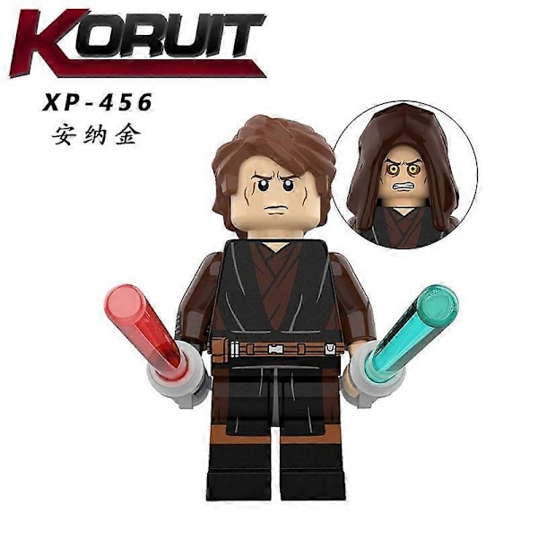 \"KT1059 Star Wars -sarjan Darth Vader Obi-Wan -hahmot 8 lasten rakennuspalikkalelua\" (FMY)
