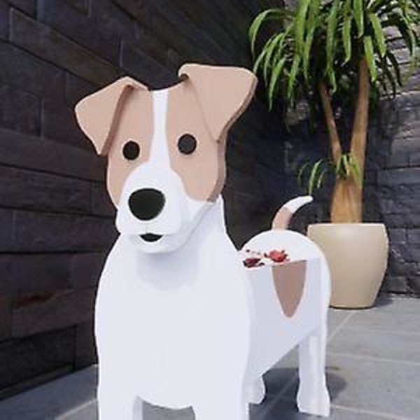 Independence Station Amazon suosittu koiraistutusruukku lemmikkikoiran kukkaruukku puutarha kodin koriste-esineet c (FMY) Jack Russell Planter