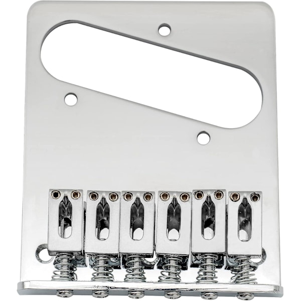 Telecaster Guitar Bridge Assembly with 6 Saddles for Fender Tele Modern Style, Chrome  (FMY)