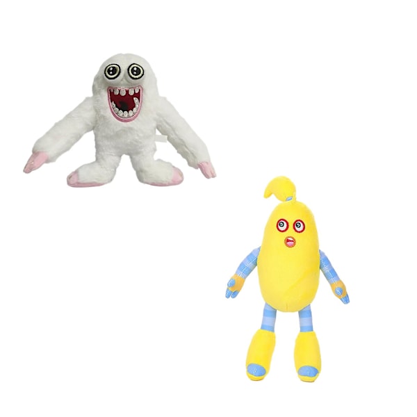 My Singing Monsters Plyschleksaker Söta Monsterkonsert Plyschleksaker Semesterpresent (FMY) white