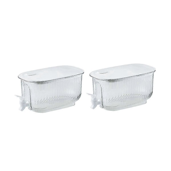 Drikkevare dispenser til fester, drikkevare dispenser til køleskab, isdrikke dispenser med hane og (FMY) White   Transparent