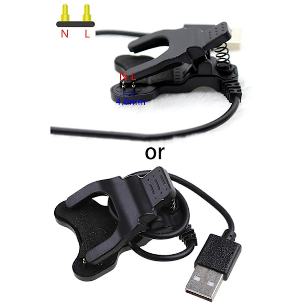 för Smart Watch Laddare Universal USB 5V Laddningskabel Laddningsklämma för TW64 (FMY) 2P C2 4MM