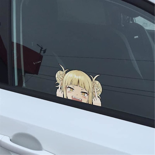 My Hero Academia Anime Car Sticker Himiko Toga Peeker Stickers Jdm Window Trunk Bumper Decal Decor  (FMY)