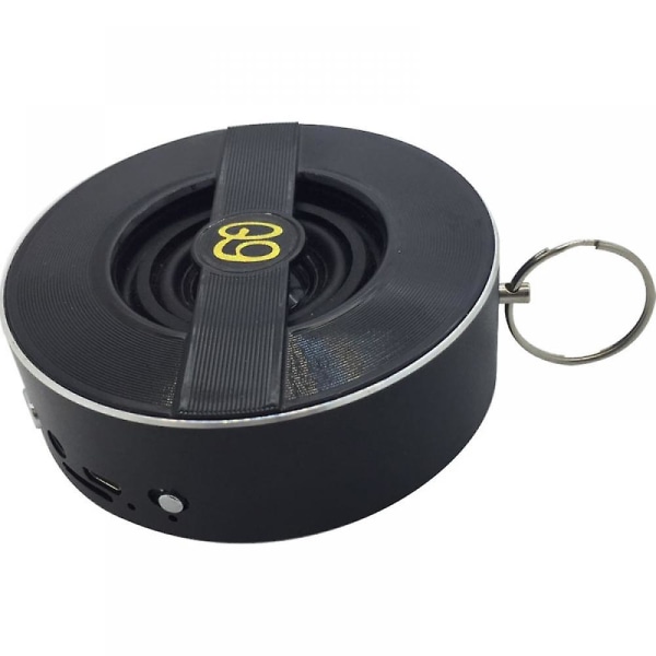 Bluetooth Audio Metal Bluetooth Højttalerring Trådløs Mini Aluminiumslegering Heavy Bass Gave (sort) (FMY)
