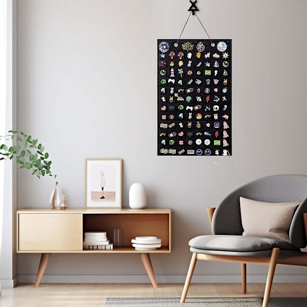 Pin-samling Display Case, Væghængt Brosche-Pin Organizer, Pin-bræt til Emblempinde, Pin-samling Opbevaringsholder. (Inkluderer ikke tilbehør) (FMY)