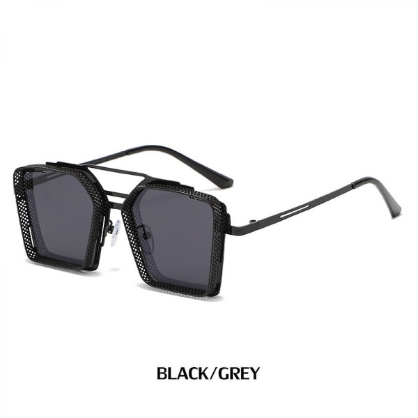 Fyrkantiga överdimensionerade solglasögon för kvinnor män Flat Top Fashion Shades (FMY)