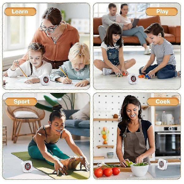 Visuel Timer til Børn, Digital Timer med 60-minutters Nedtælling, Lydløs Timer til (FMY)