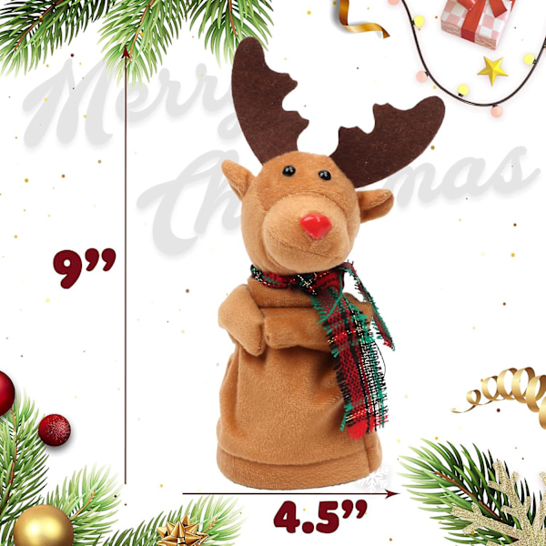Musikalisk Dansande Julren Plush Leksak Sjunger Jingle Bells Svingande Elektrisk Älg Interaktiv Jul Födelsedagspresent För Småbarn Barn (FMY)