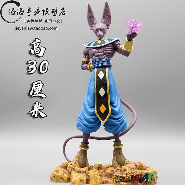 Dragon Ball Whis Beerus Figur Goku Anime Figurer Gods Of Destruction Figurine Pvc Staty Modell Docka Samlarleksaker Barnpresent (FMY) 30cm  Beerus no box