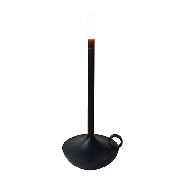 1800mAh Uppladdningsbar LED Bordlampa Retro Touch Justering Bordlampa för Sovrum Restaurang Dekoration (FMY) black