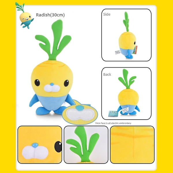 2023 Animert Havdyr Plysjleker, 12-tommers Barnacles The Octonauts Fylt Myk Pude, Barnegave, Hjemmedekor (FMY) Tweak