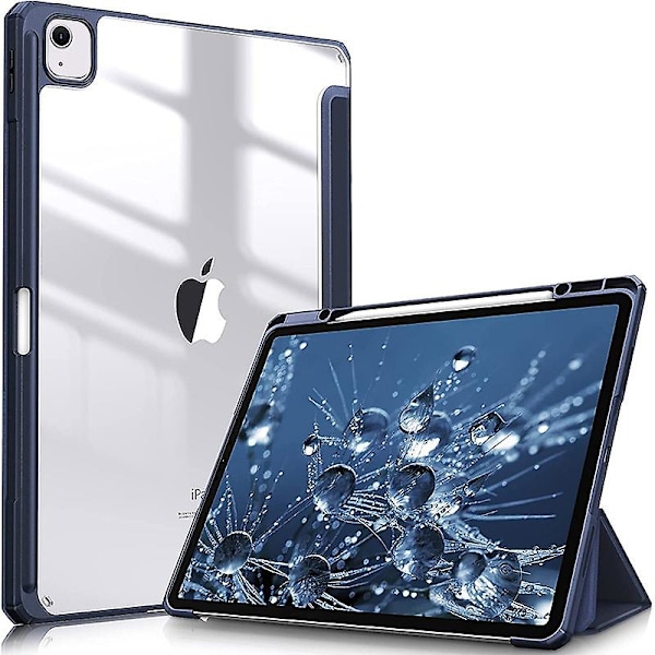 Storsäljare för iPad Air 11 (2024) Fodral Läder+TPU+Klar Akryl Stativ Tabletskydd - Matcha Grön (FMY) Multicolor Sapphire