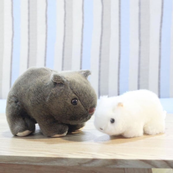 Praktisk Plysj Wombat Leke Foto Prop Fyllt Wombat Leke Søt Utseende For Stue (FMY) White 18cm