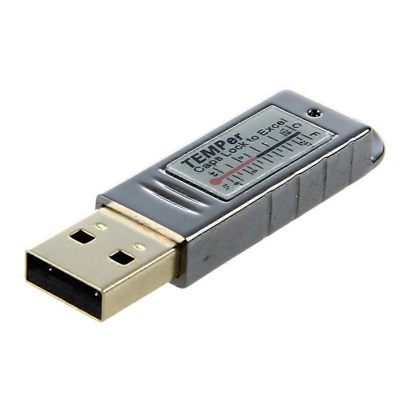 Guld TEMPer PC Laptop USB Sensor Termometer Temperatur Datalogger Recorder (FMY) silver