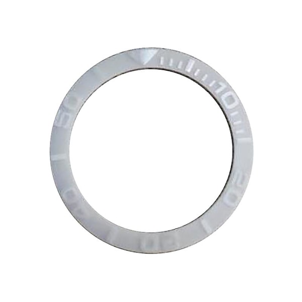 38mm Keramisk Bezel Insats Ersättningsdelar För 40mm Submariner Herrklocka (FMY) White