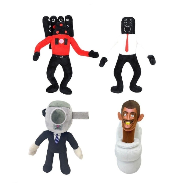 Sjovt spil Skibidi Toilet plyslegetøj blødt udstoppet dukke Toiletman Cameraman Speakerman Plushies gave (FMY) D