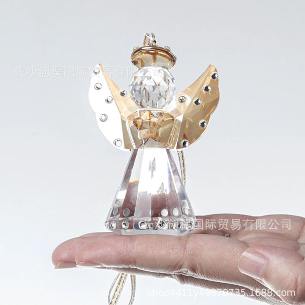 Kreative Englekrystal Håndværk Figurer Baby Fødselsdagsfest Favør Bryllup Promotion Gave (FMY) Angel-champagne pendant with Diamond Crystal Angel