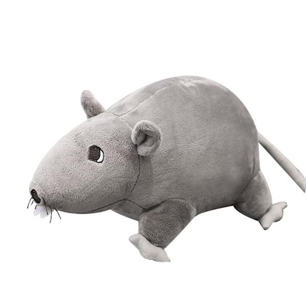 Simulert 3D Mus Rotte Dyr Myk Plysj Dukke Leke Sofa Sofa Dekor Nyttårsgave (FMY) Grey