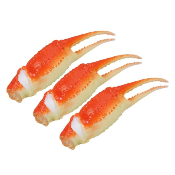 3 stk. Simuleret krabbeklø figur kunstig krabbeklø modeller DIY håndværk forsyninger (FMY) Orange 12.00X3.20X1.50CM