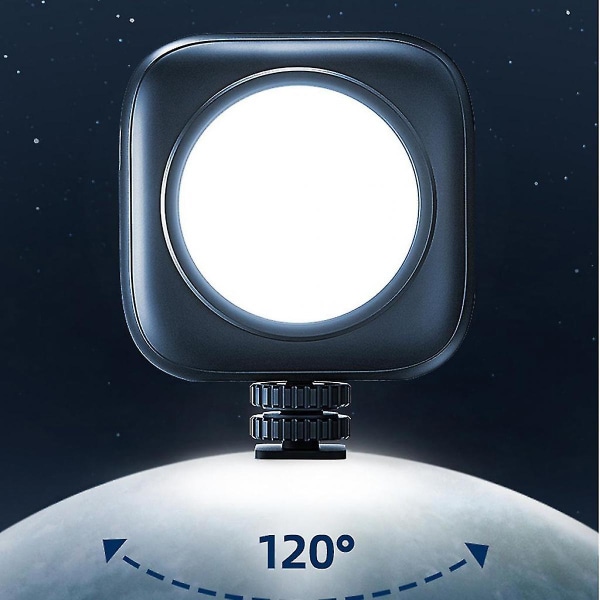 Mini Fill Light Led videolampe med 1/4 skruehull Kaldskofeste sokkelstøtte 3 nivås lysstyrkejustering (FMY)