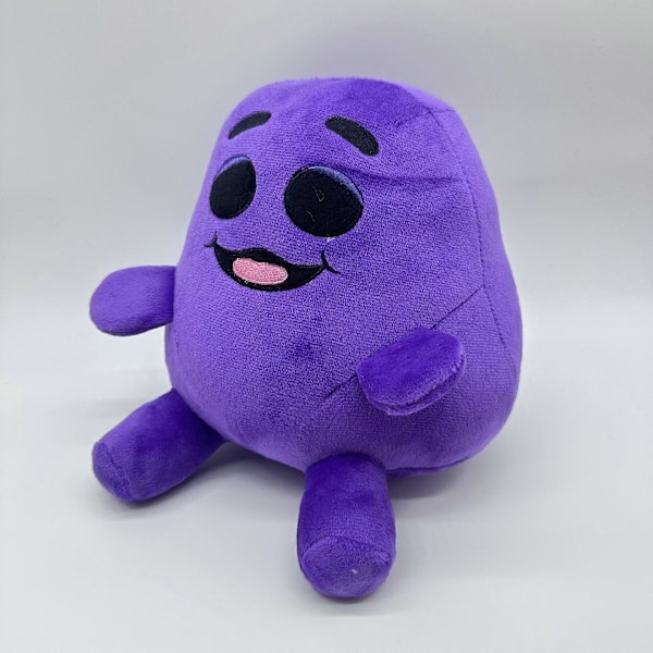 Grimace Shake Keltainen Hattu Pehmolelu Plushie Täytetty Eläinlelu Peli Nuken (FMY) Purple