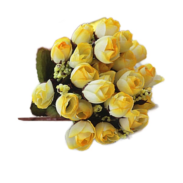 Kunstig blomst iøynefallende realistisk utseende imitert silkeblomst Levende falsk blomst skrivebordspynt til hjemmet (FMY)