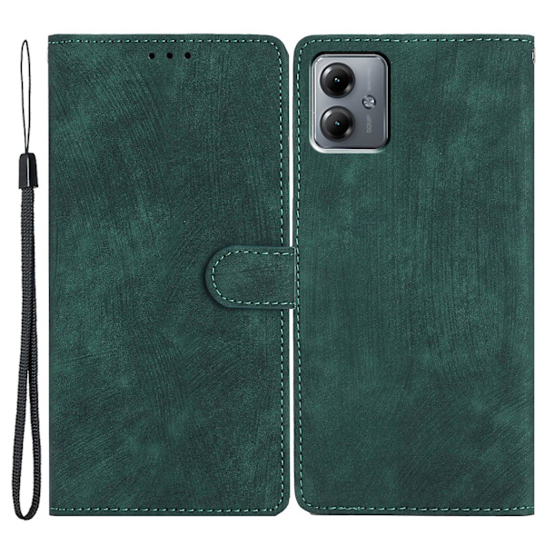 Väska för Motorola Moto G54 5G - Skinn-touch PU-läder Plånboksfodral med Stativ (FMY) Green