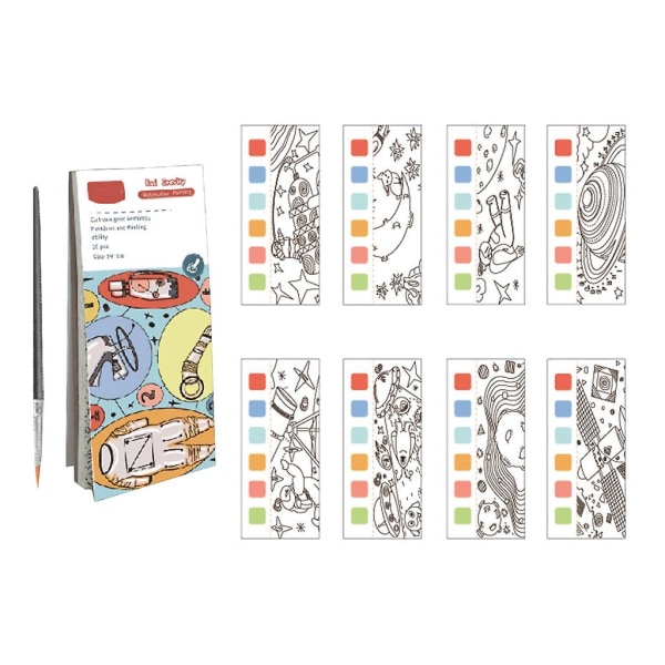Kreativ malebok for barn Håndverkssett Malebok Lekeskoleundervisningsrekvisitter (FMY)
